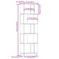 Miniatyrbillede 8 af 9: vidaXL bogreol/rumdeler 51x25x163,5 cm massivt fyrretræ