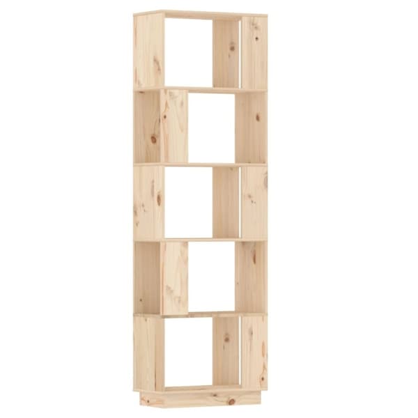 vidaXL bogreol/rumdeler 51x25x163,5 cm massivt fyrretræ