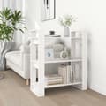 Miniatyrbilde 10 av 11: vidaXL Bokhylle/romdeler hvit 80x35x91 cm heltre furu