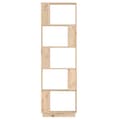 Miniatyrbild 5 av 9: vidaXL Bokhylla/rumsavdelare 51x25x163,5 cm massiv furu