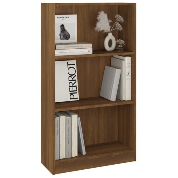 vidaXL Bokhylle brun eik 60x24x109 cm konstruert tre