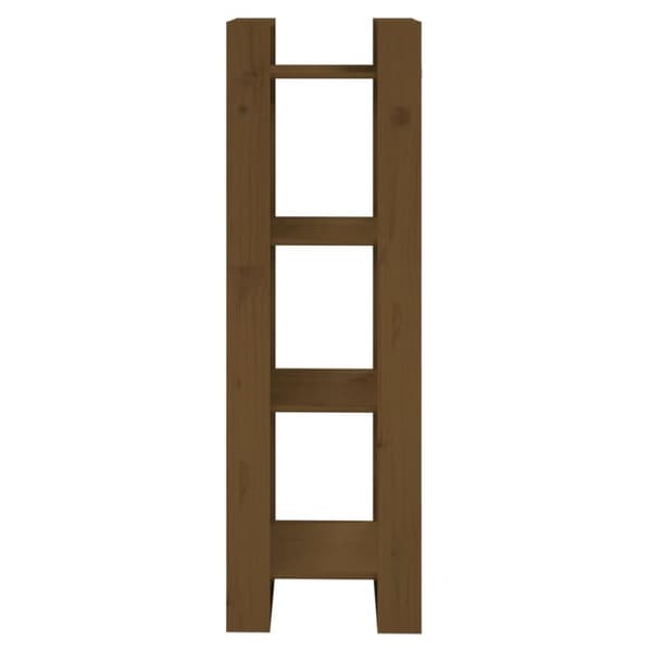 vidaXL Bokhylla/rumsavdelare honungsbrun 41x35x125 cm massivt trä