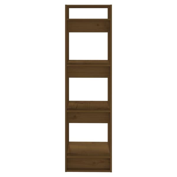 vidaXL Bokhylla/rumsavdelare honungsbrun 41x35x125 cm massivt trä