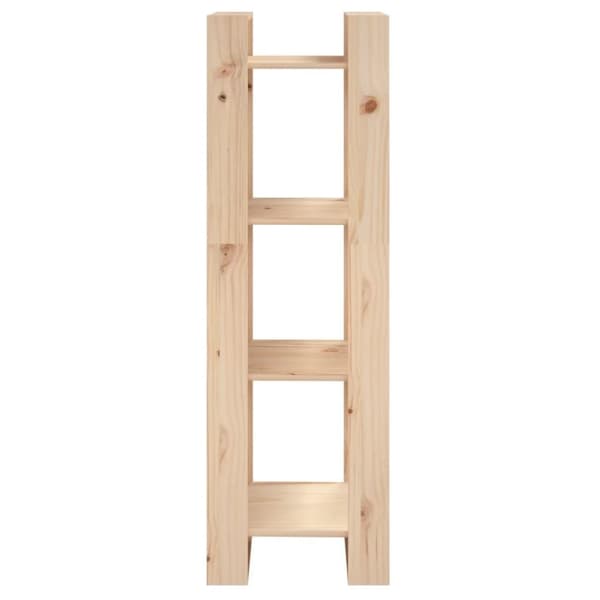 vidaXL bogreol/rumdeler 41x35x125 cm massivt fyrretræ