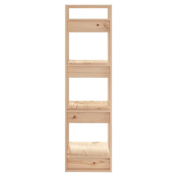 vidaXL bogreol/rumdeler 41x35x125 cm massivt fyrretræ
