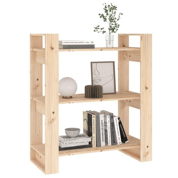 vidaXL bogreol/rumdeler 80x35x91 cm massivt fyrretræ