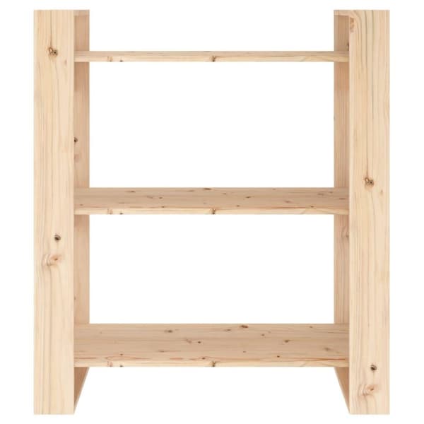 vidaXL bogreol/rumdeler 80x35x91 cm massivt fyrretræ