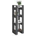 Miniatyrbillede 3 af 11: vidaXL bogreol/rumdeler 41x35x125 cm massivt fyrretræ grå
