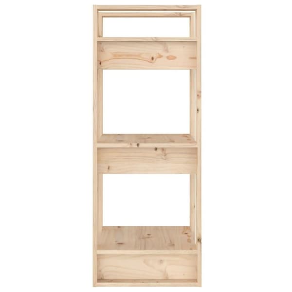 vidaXL bogreol/rumdeler 41x35x91 cm massivt fyrretræ
