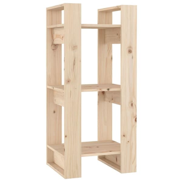 vidaXL bogreol/rumdeler 41x35x91 cm massivt fyrretræ