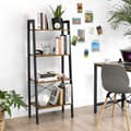 Miniatyrbillede 7 af 7: Vintage stil reol med fem hylder og en metalramme 56 x 172 x 34 cm