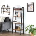 Miniatyrbillede 2 af 7: Vintage stil reol med fem hylder og en metalramme 56 x 172 x 34 cm