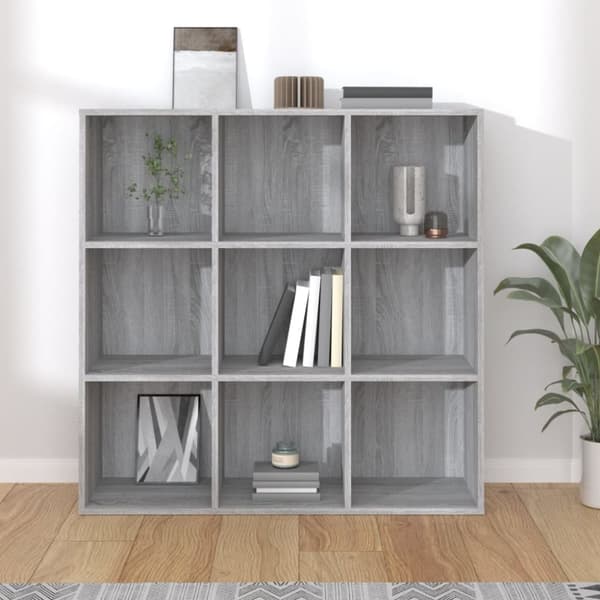 vidaXL bogreol 98x29x97,5 cm grå sonoma-eg