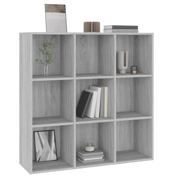 vidaXL bogreol 98x29x97,5 cm grå sonoma-eg