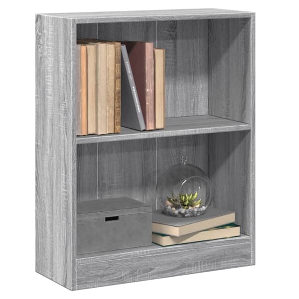 vidaXL bogreol 60x24x76 cm konstrueret træ grå sonoma-eg