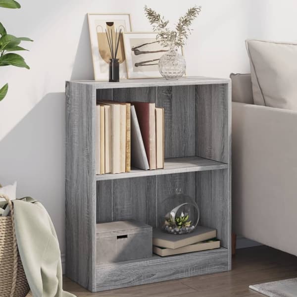 vidaXL bogreol 60x24x76 cm konstrueret træ grå sonoma-eg