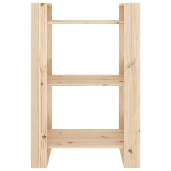 vidaXL bogreol/rumdeler 60x35x91 cm massivt fyrretræ