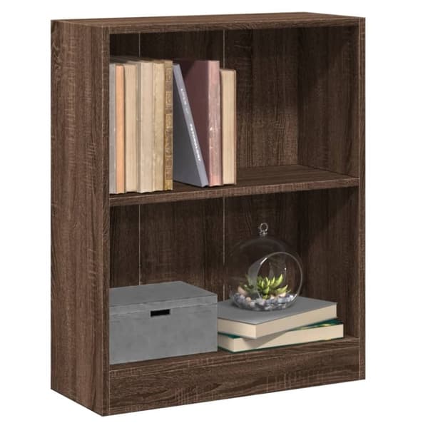 vidaXL Bokhylla brun ek 60x24x76 cm konstruerat trä