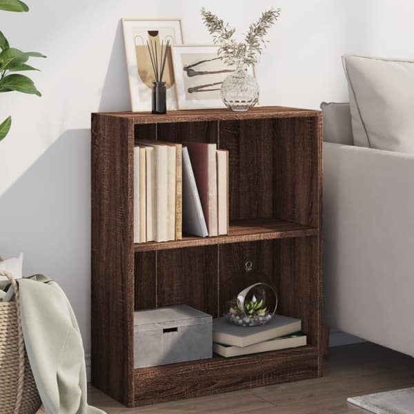 vidaXL Bokhylle brun eik 60x24x76 cm konstruert tre