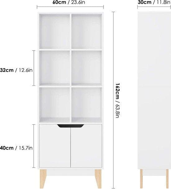 Förvaringsskåp Garderob 42x30x127 CM Vit