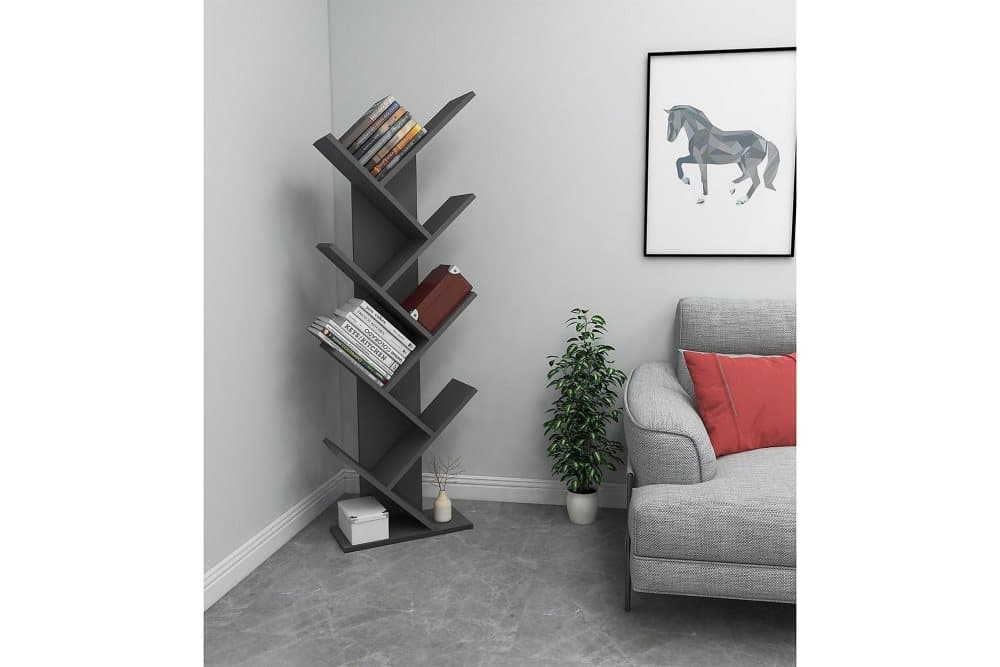 AGATEA Bokhylla 46x128,5 cm Antracit