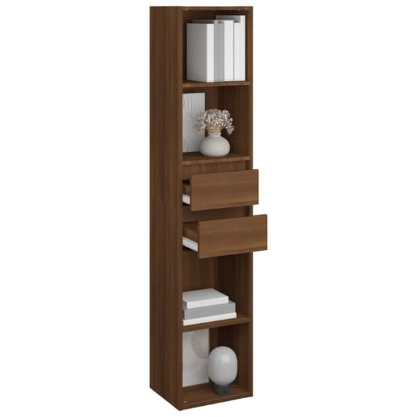 vidaXL bogreol 36x30x171 cm konstrueret træ brun egetræ