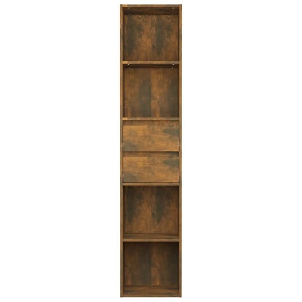 vidaXL bogreol 36x30x171 cm konstrueret træ røget egetræsfarve