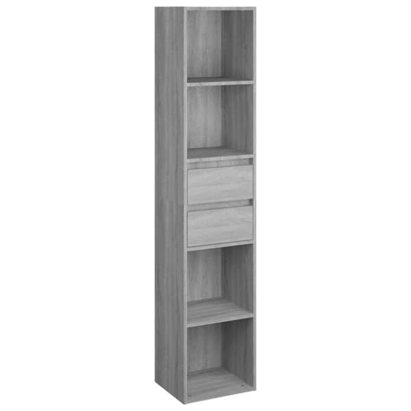 vidaXL Kirjahylly harmaa Sonoma 36x30x171 cm tekninen puu