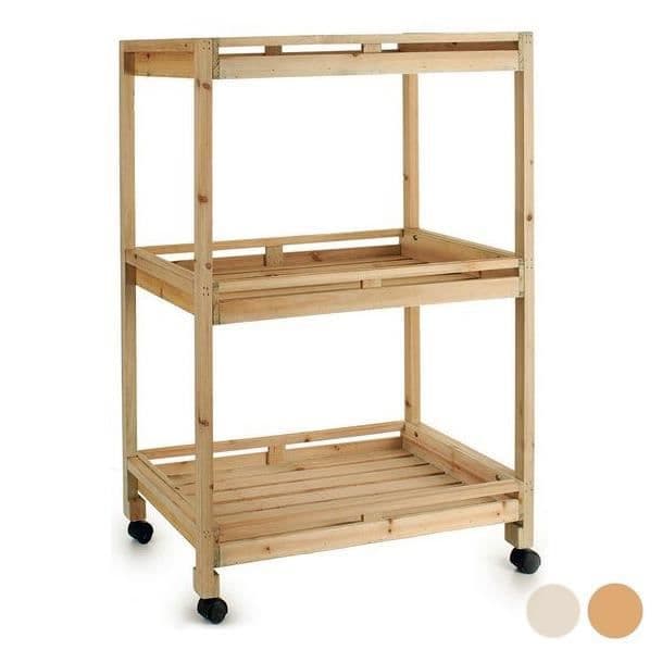 Hylla Ibergarden Wood (36 x 104 x 72,5 cm) 3 hyllor Brun