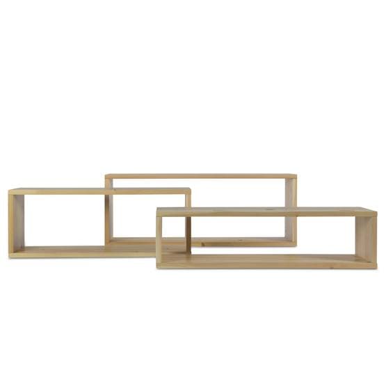 Hyllor - 3 Stycken Naturfärg