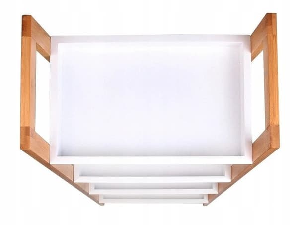 Reol hvid - 4 skrå hylder - 36,5 x 34,5 x 98 cm