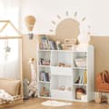 Miniatyrbild 9 av 9: SoBuy Barnhylla, Förvaringsskåp, Leksaksförvaring, Barnbokhylla, KMB55-W