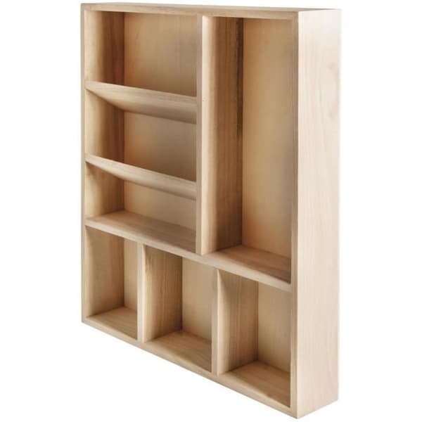 Vägghylla i trä 7 fack - 30x38cm - Rayher Ej relevant