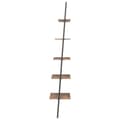 Miniatyrbilde 5 av 10: vidaXL Stigehyller 5 etasjer mørkebrun og svart 64x34x185,5 cm