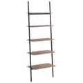 Miniatyrbilde 2 av 10: vidaXL Stigehyller 5 etasjer mørkebrun og svart 64x34x185,5 cm
