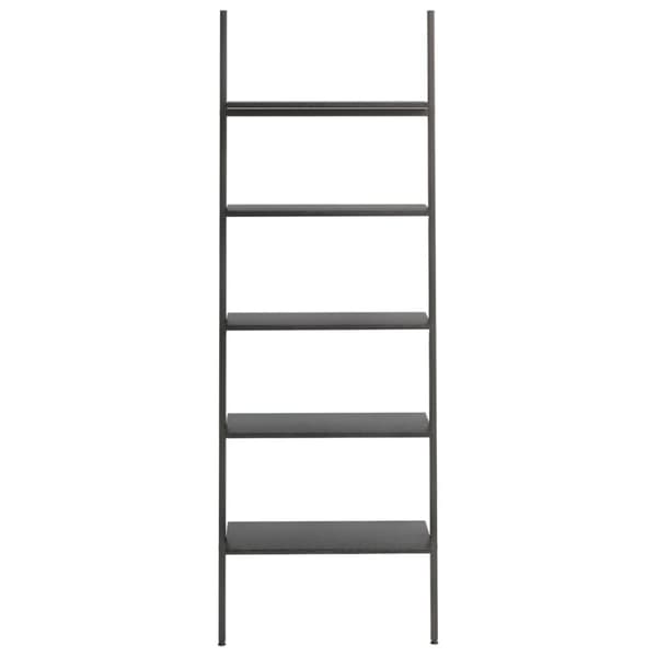 vidaXL Hylla 5 hyllplan svart 64x34x185,5 cm