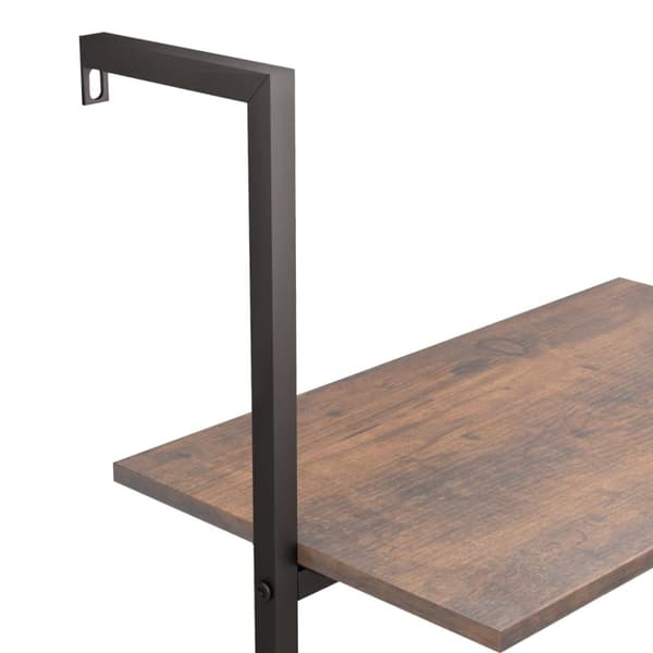 vidaXL Hylla 4 hyllplan ljusbrun och svart 64x35x152,5 cm