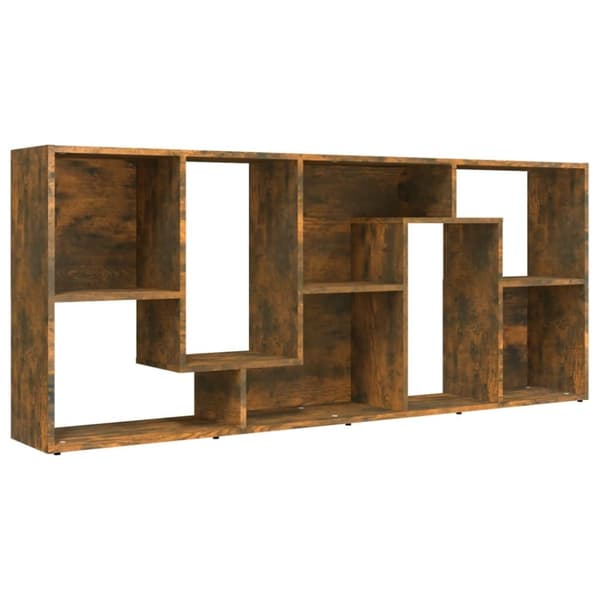 vidaXL Bokhylle røkt eik 67x24x161 cm konstruert tre