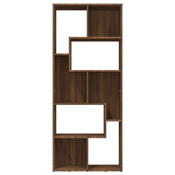 vidaXL Bokhylle brun eik 67x24x161 cm konstruert tre