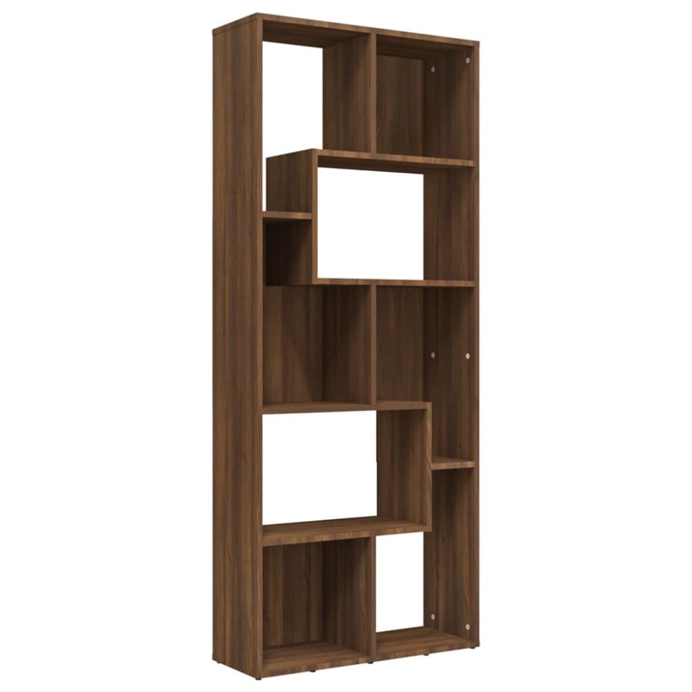 vidaXL Bokhylla brun ek 67x24x161 cm konstruerat trä