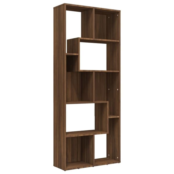 vidaXL Bokhylle brun eik 67x24x161 cm konstruert tre