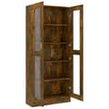 Miniatyrbilde 4 av 9: vidaXL Vitrineskap røkt eik 82,5x30,5x185,5 cm konstruert tre