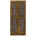 Miniatyrbilde 2 av 9: vidaXL Vitrineskap røkt eik 82,5x30,5x185,5 cm konstruert tre