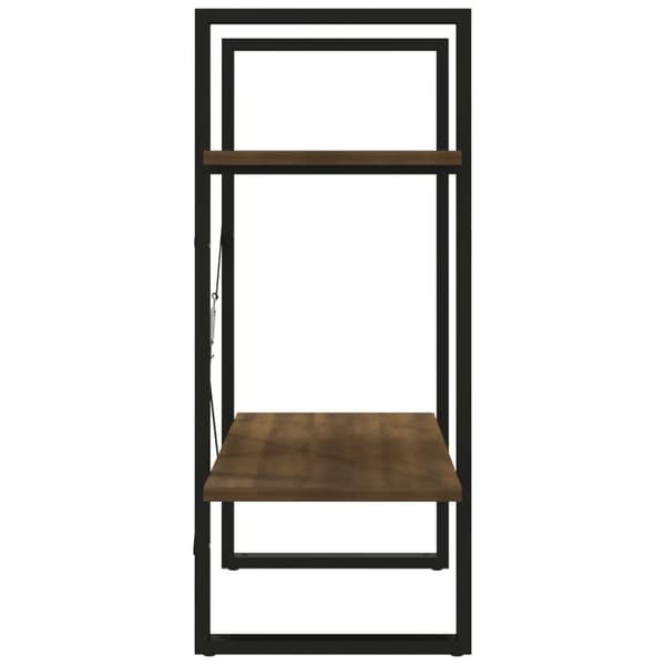 vidaXL Bokhylla 2 hyllor brun ek 60x30x70 cm konstruerat trä