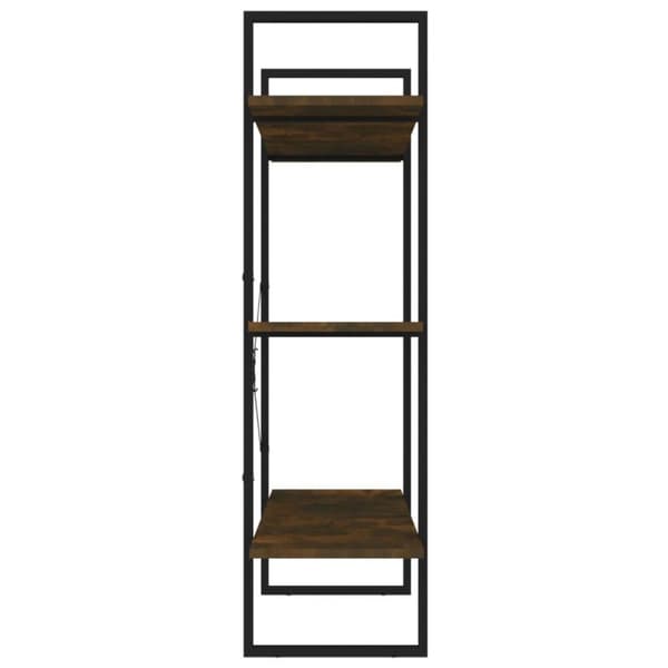 vidaXL Bokhylle røkt eik 100x30x105 cm konstruert tre