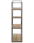 Miniatyrbilde 6 av 9: Vegghylle Lyst tre Svart Metall MDF 61 x 21 x 13 cm Geometrisk Minimalistisk