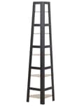 Miniatyrbilde 5 av 7: Bokhylle Svart Lyst tre 163 x 44 cm 5 nivåer Bokreol Oppbevaring Stue Kontor