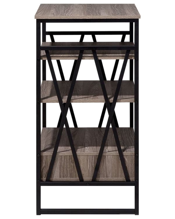 Konsollbord TV-bord Taupe Tre og Metall 3 Hyller 1 Skuff Hjemmekontormøbler Moderne Stil