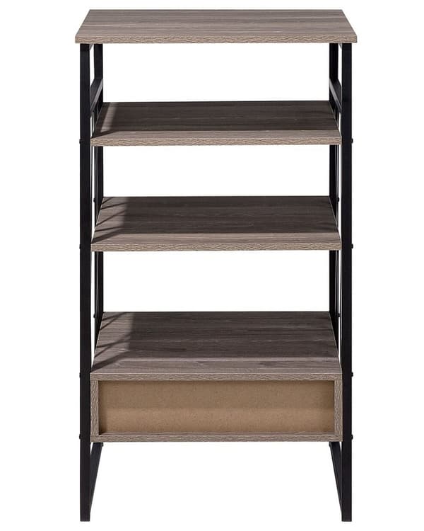 Konsollbord TV-bord Taupe Tre og Metall 3 Hyller 1 Skuff Hjemmekontormøbler Moderne Stil