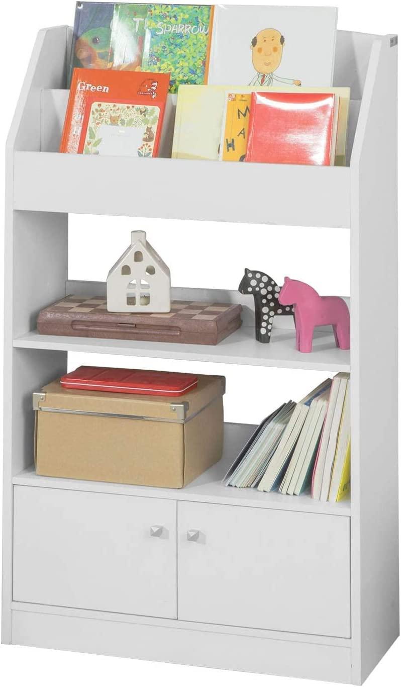 Rootz Children Kids Bookcase Book Shelf -Storage Display Shelving Cabinet Organizer